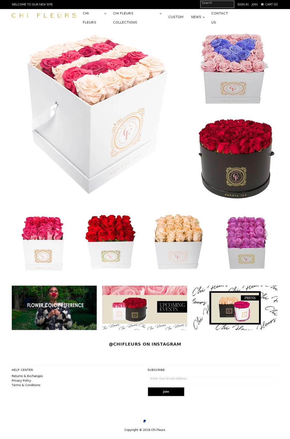 chifleurs.com shopify website screenshot
