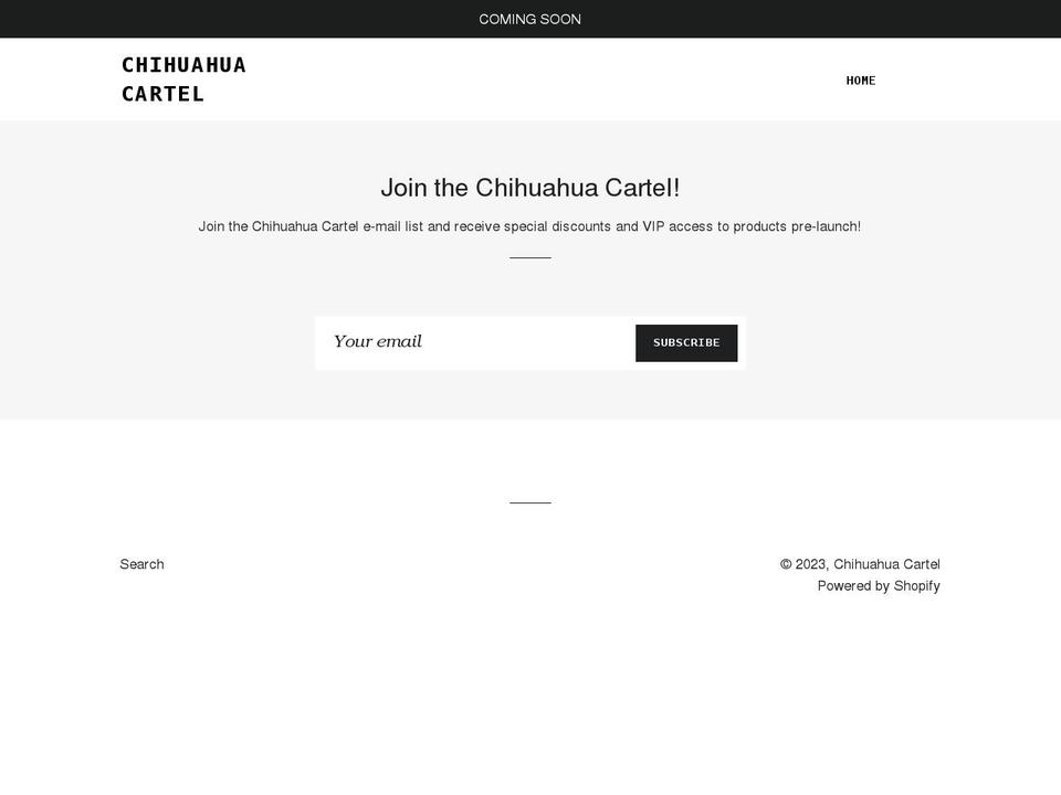 chihuahuacartel.com shopify website screenshot