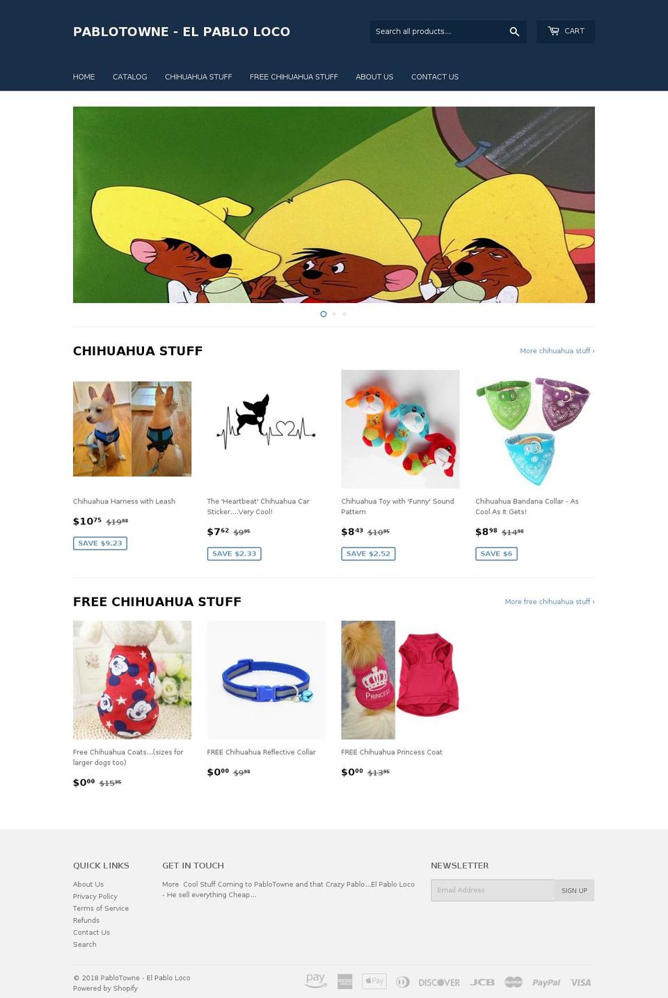 chihuahuatowne.com — Shopify storefront screenshot