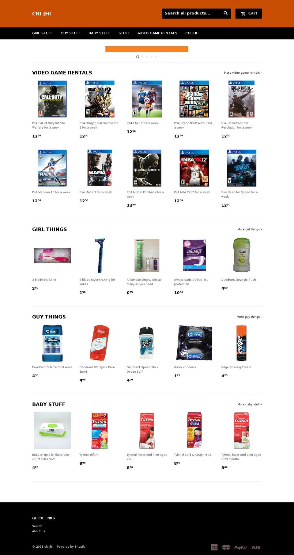 chijhi.com — Shopify storefront screenshot