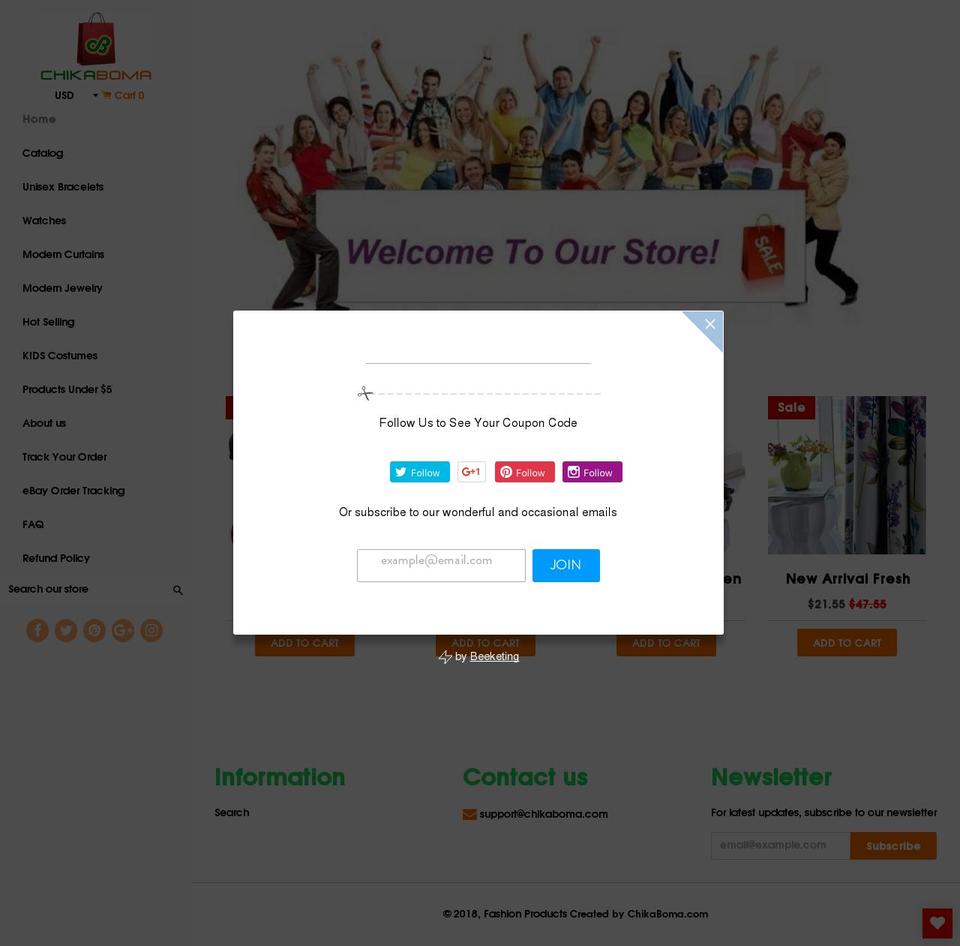 Kiddies Shopify theme site example chikaboma.com