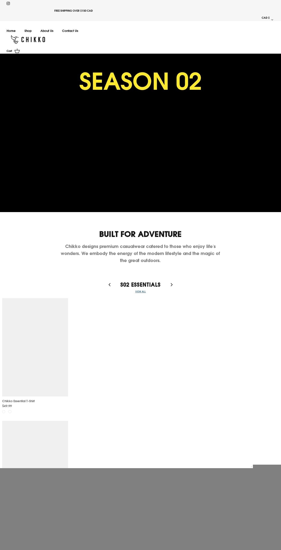 chikko.ca shopify website screenshot