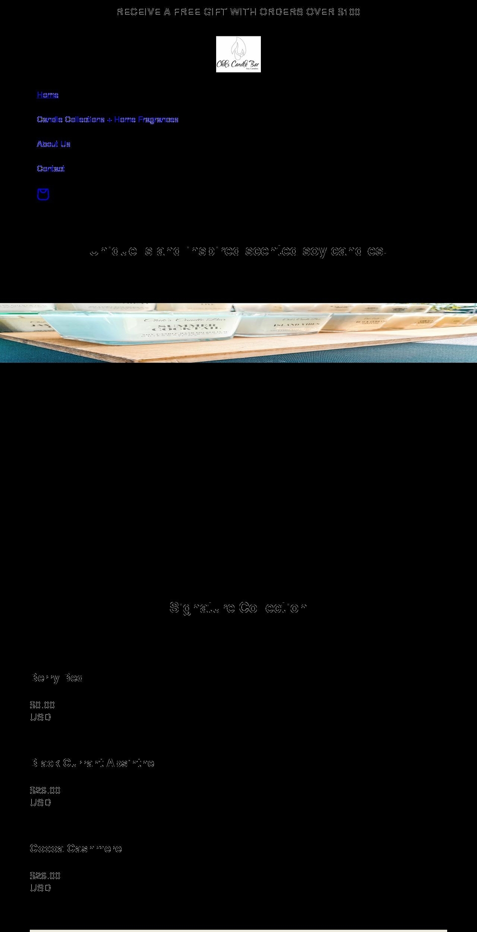 chikscandlebar.com shopify website screenshot