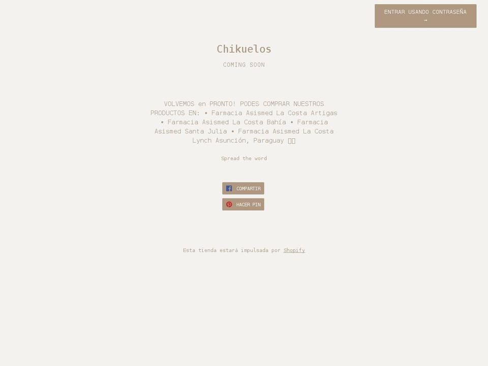 chikuelos.com shopify website screenshot