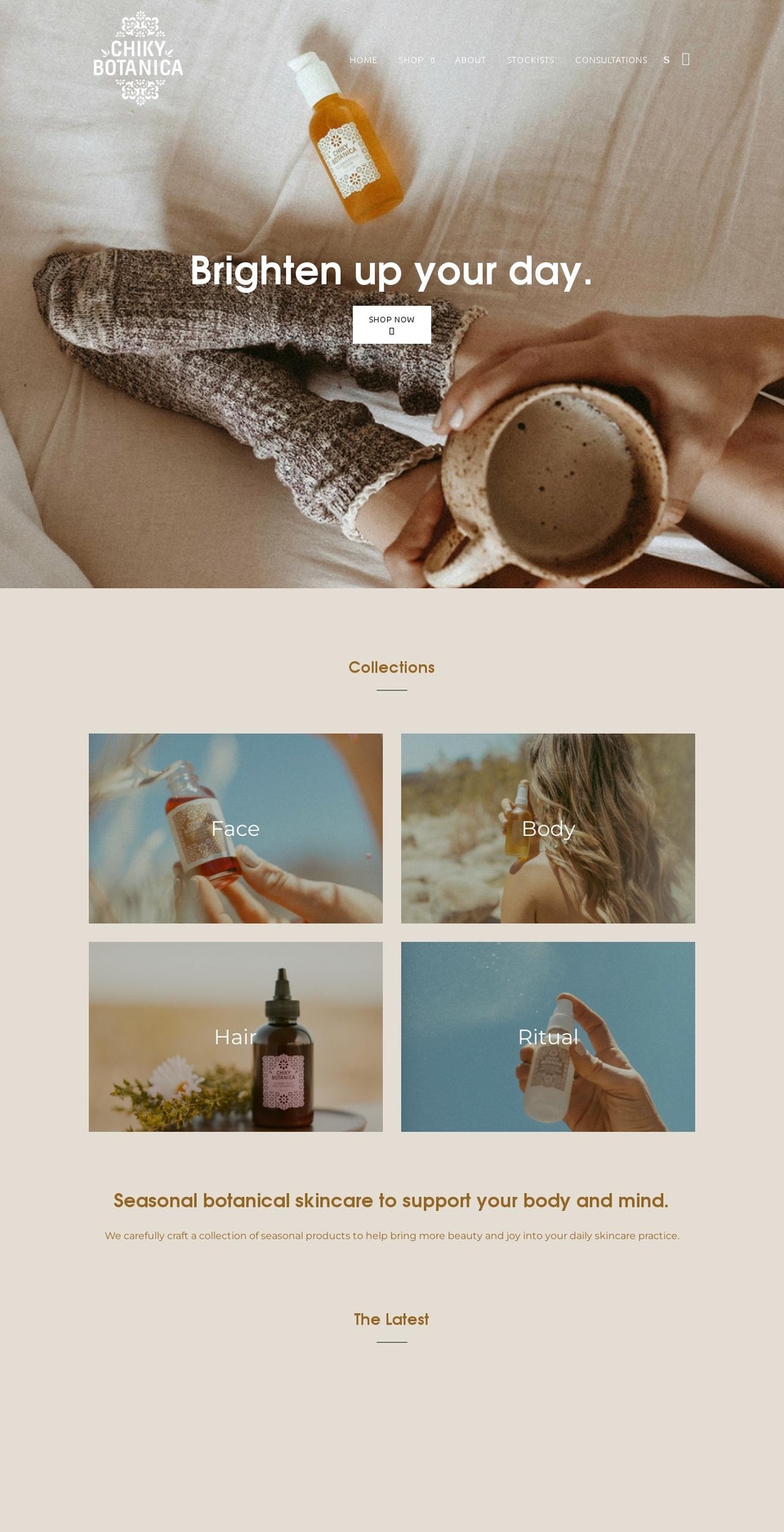 chikybotanica.com shopify website screenshot