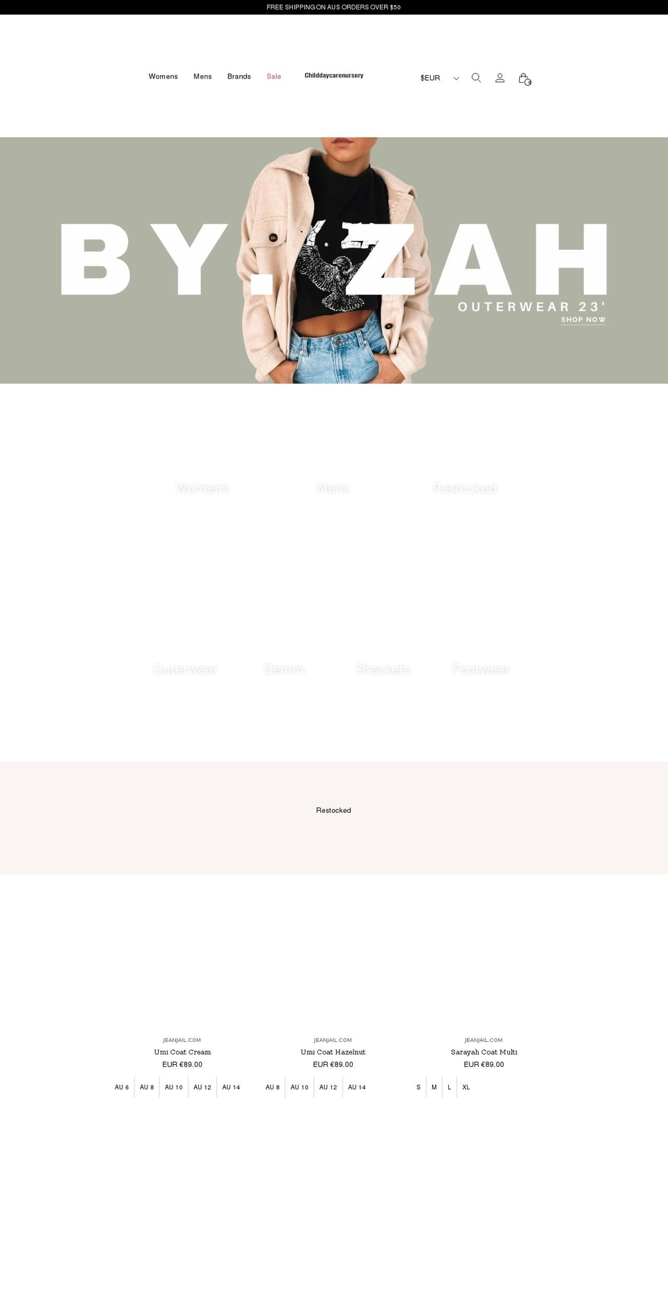 childdaycarenursery.com shopify website screenshot