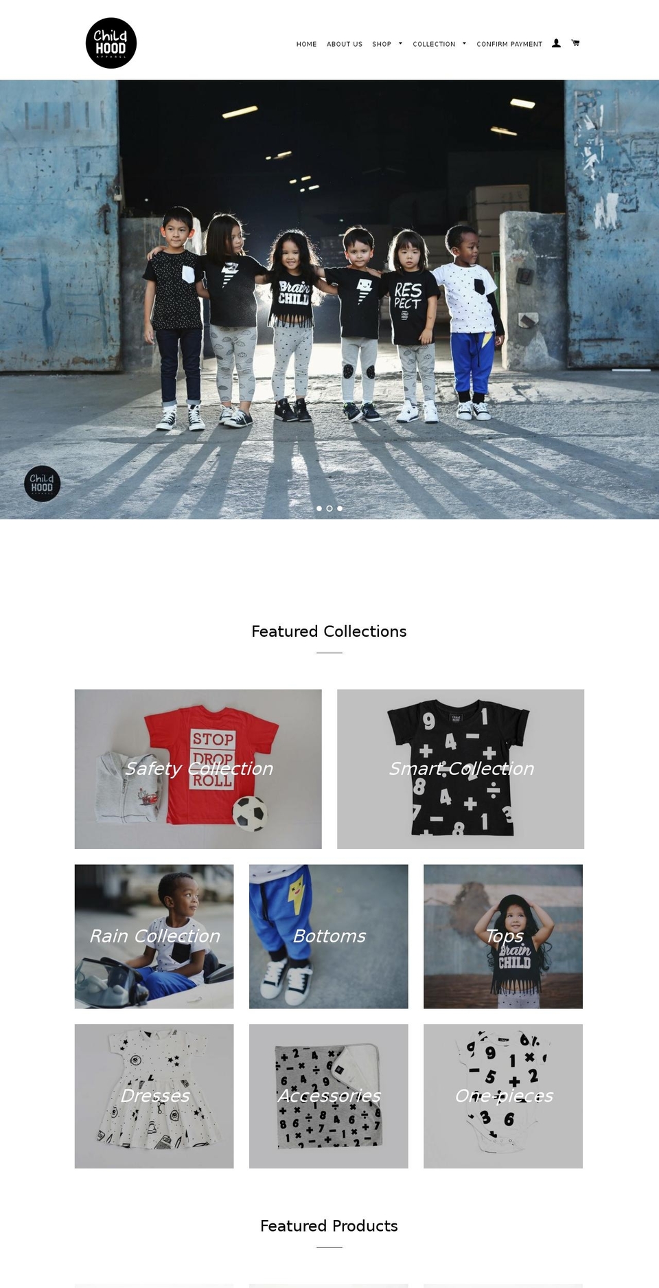 childhoodapparel.com — Shopify storefront screenshot