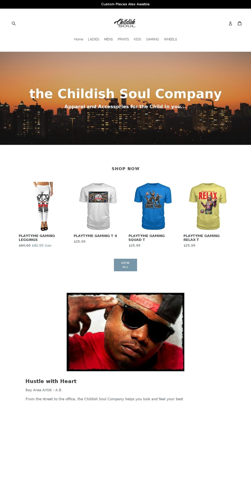 childishsoul.com — Shopify storefront screenshot