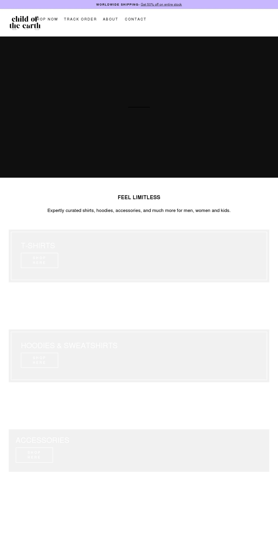 childoftheearth.org shopify website screenshot