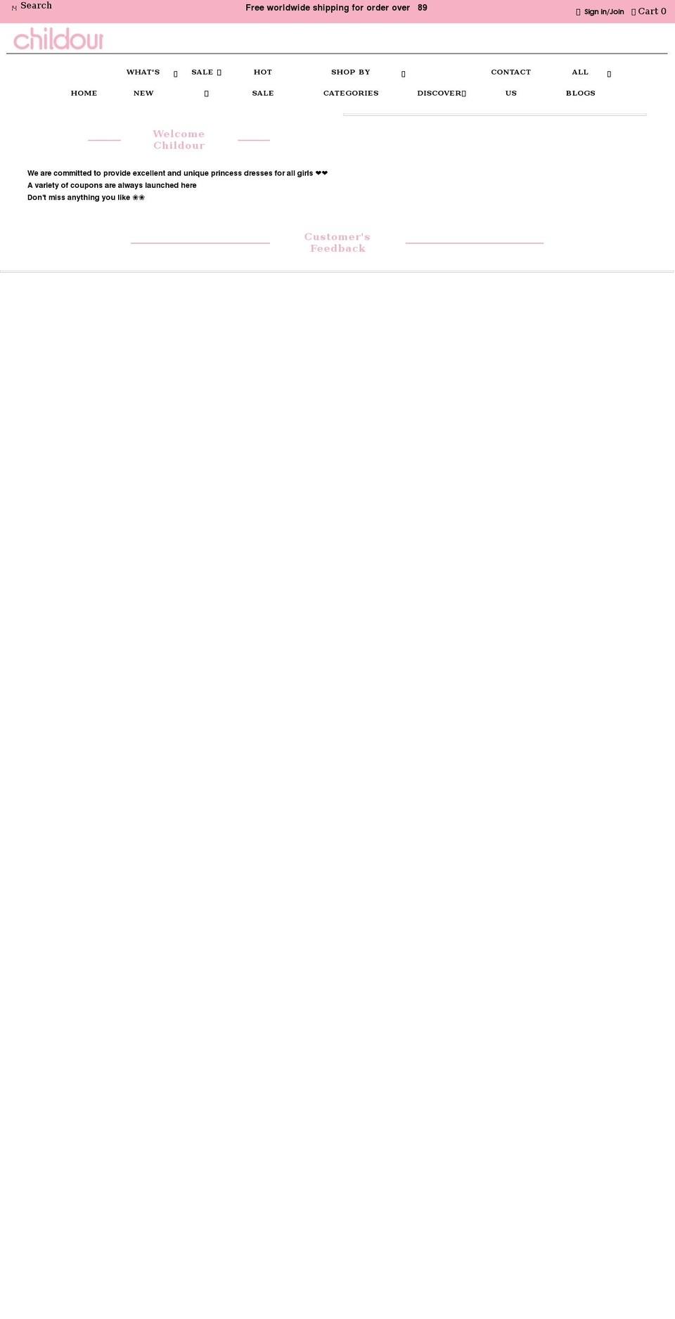 childour.com shopify website screenshot