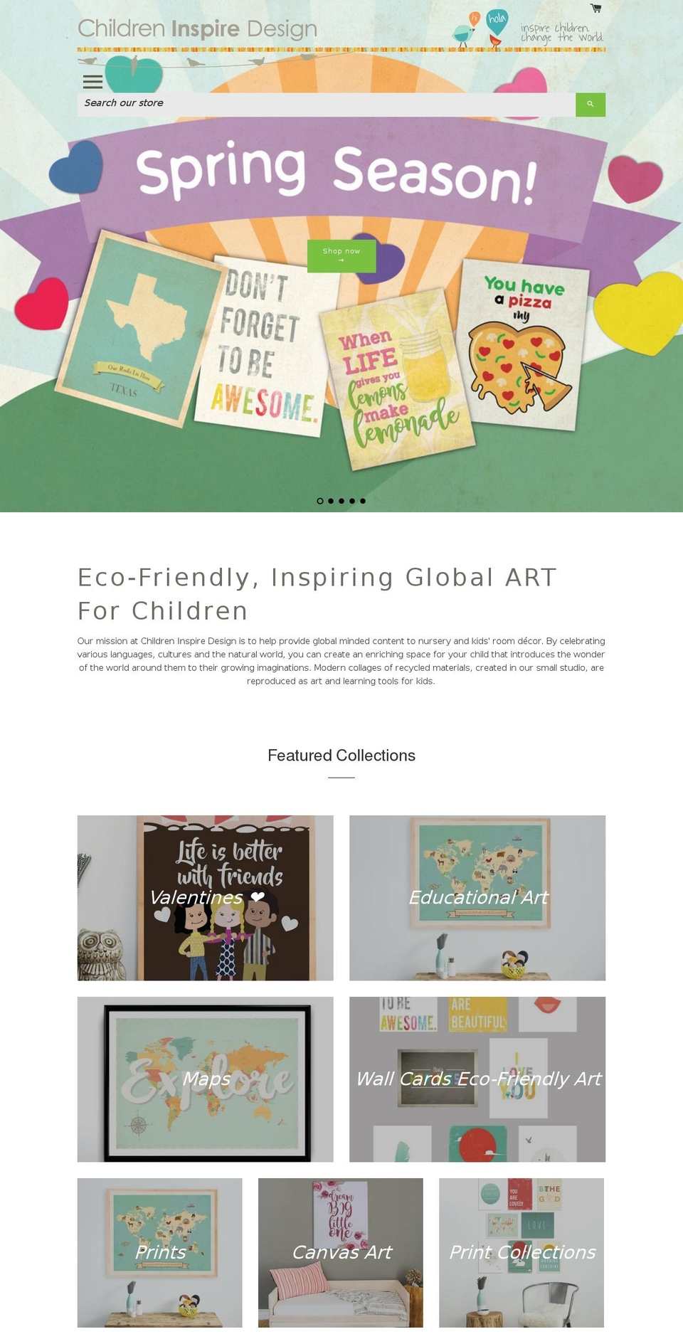 Brooklyn Shopify theme site example childreninspiredesign.com