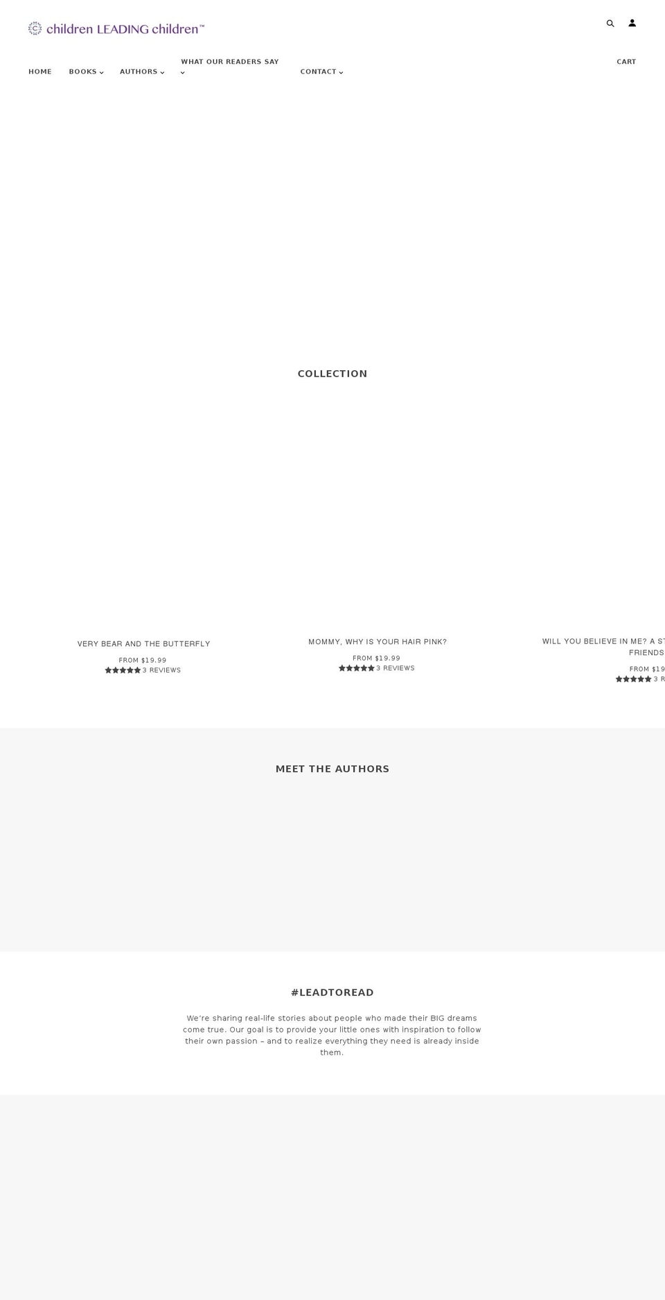 childrenleadingchildren.com — Shopify storefront screenshot