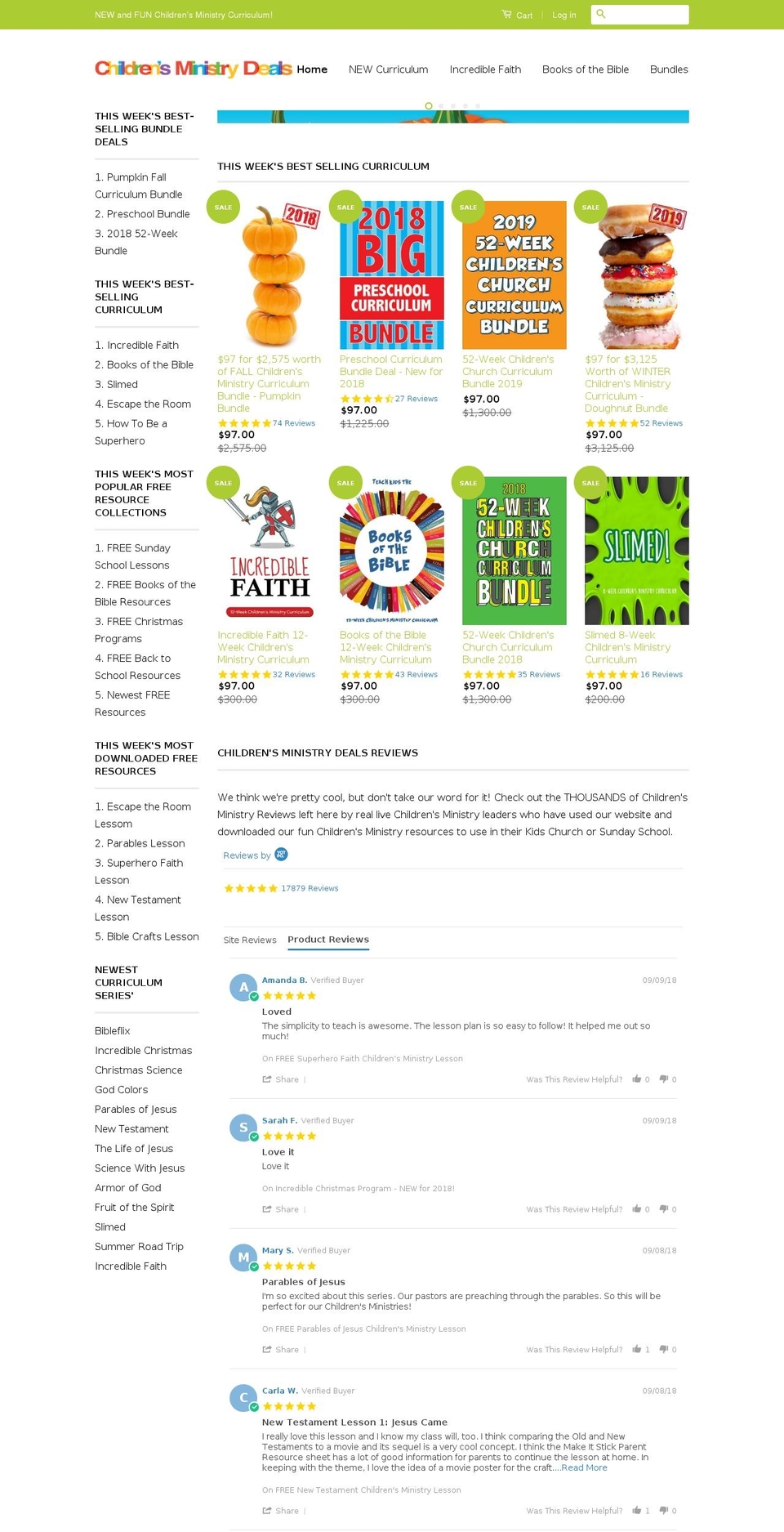 childrensministrydeals.com — Shopify storefront screenshot
