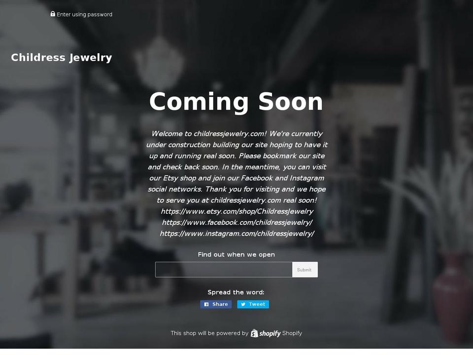 childressjewelry.com — Shopify storefront screenshot