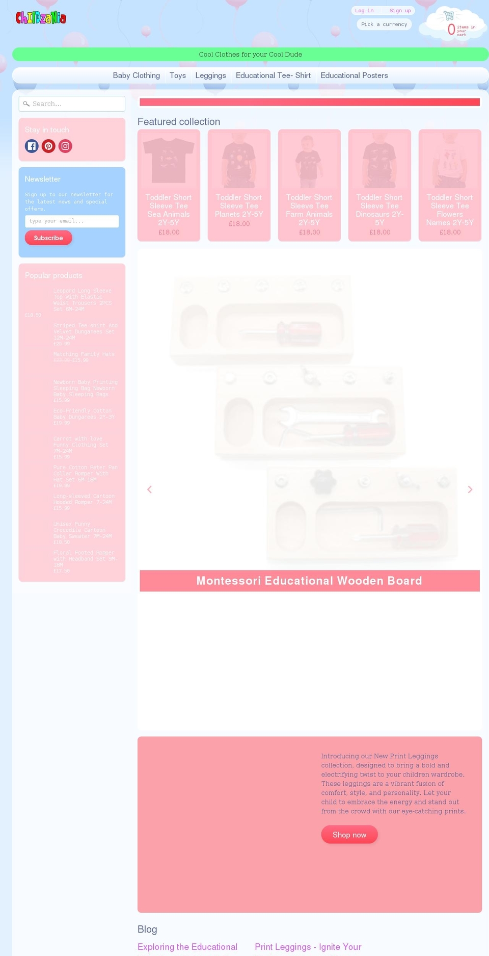 childzania.com shopify website screenshot