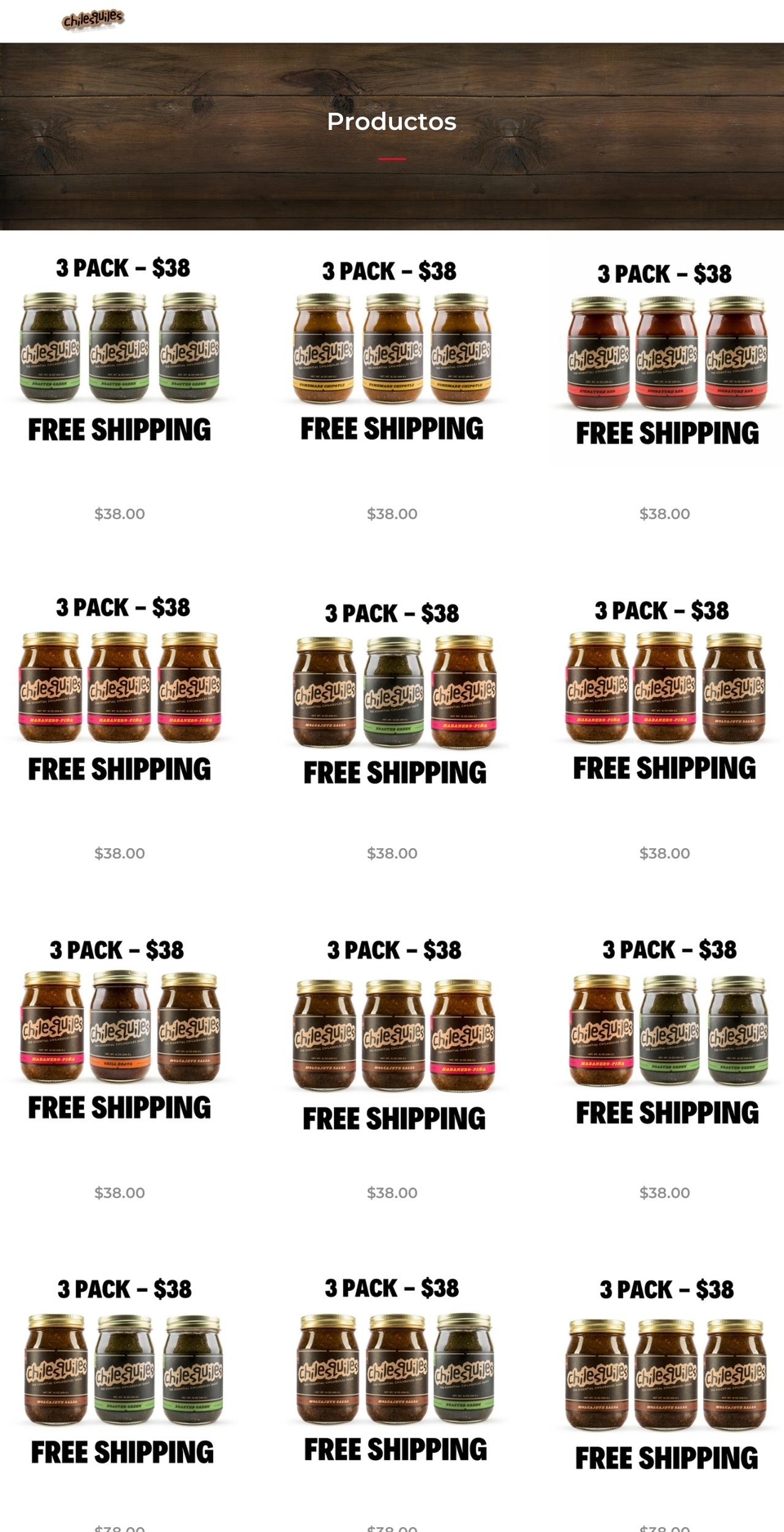 chilesquiles.myshopify.com shopify website screenshot