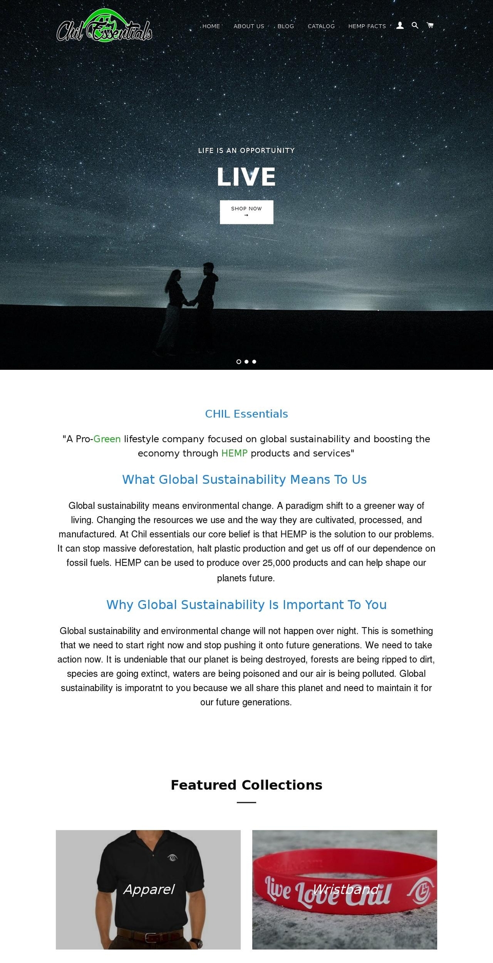 chilessentials.com shopify website screenshot