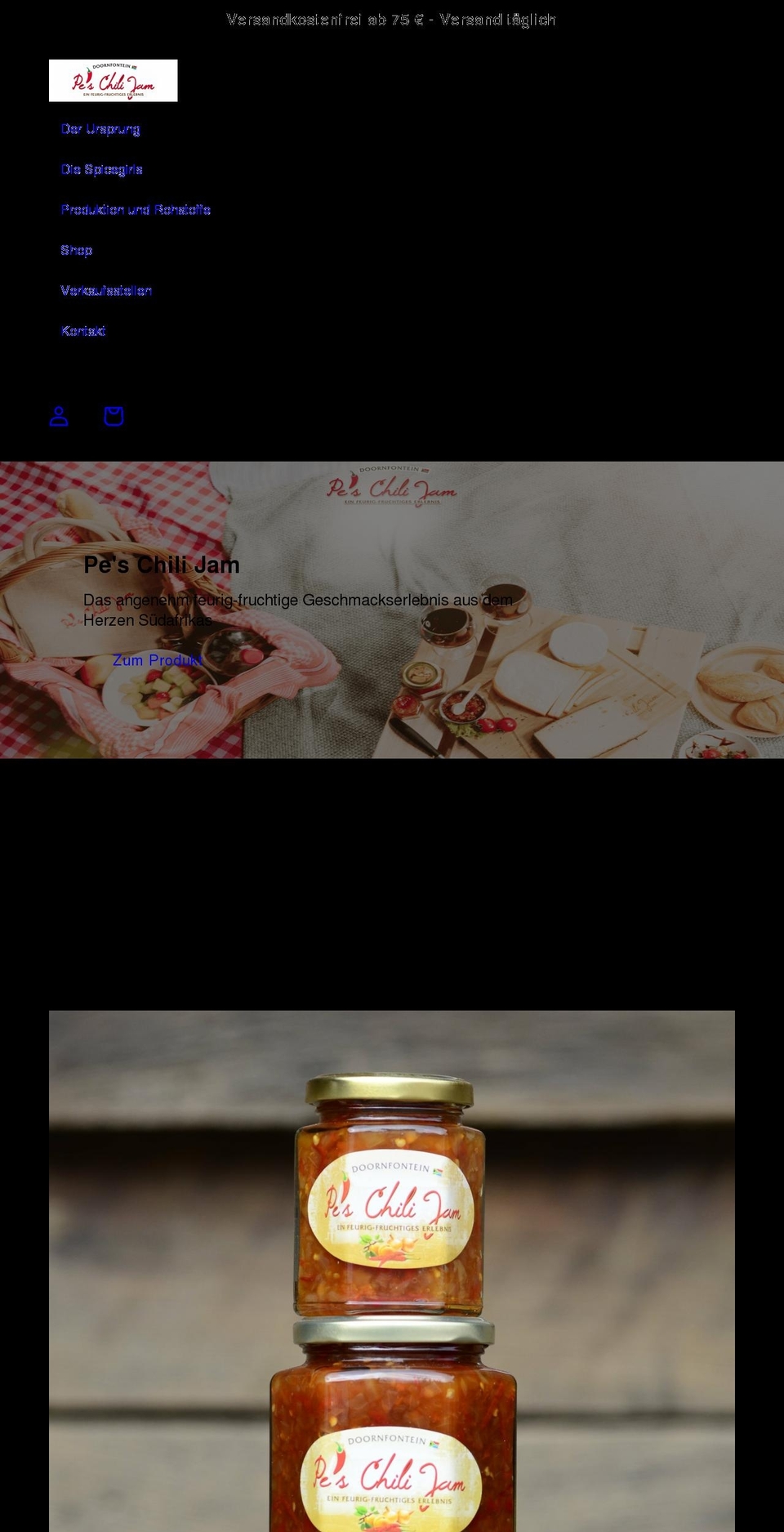 chili-jam.de shopify website screenshot