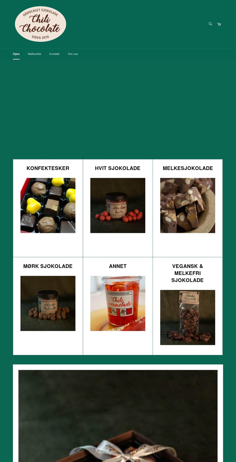 chilichocolate.no shopify website screenshot