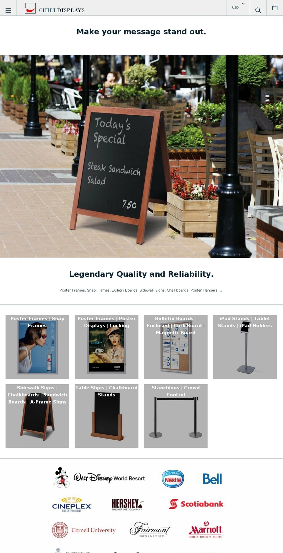 chilidisplays.com shopify website screenshot