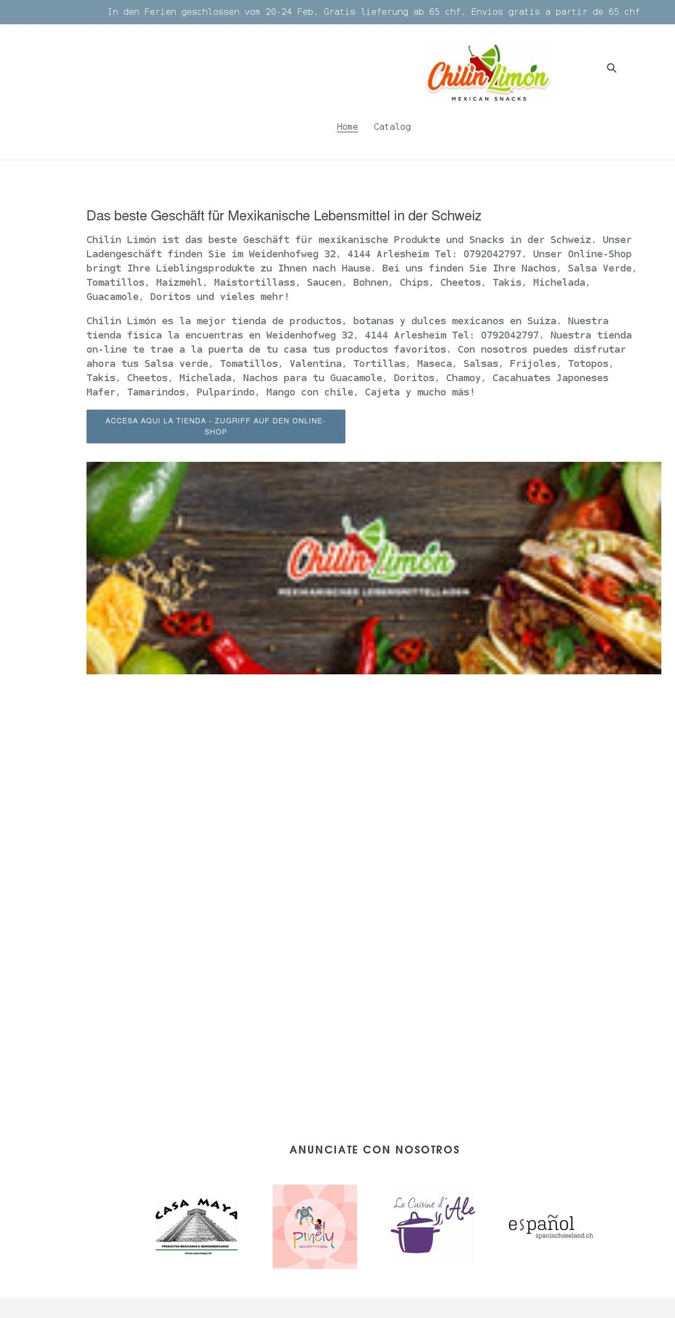 chilinlimon.com shopify website screenshot