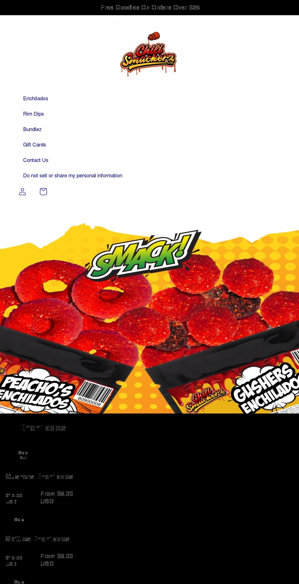 chilismackerztx.com shopify website screenshot