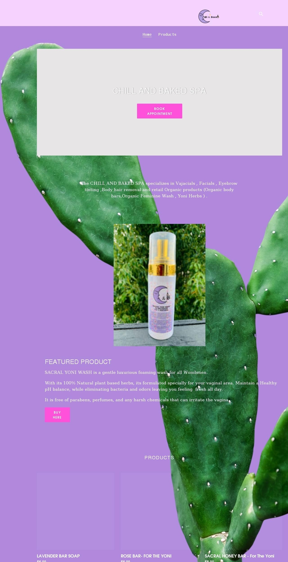 chillandbaked.shop shopify website screenshot