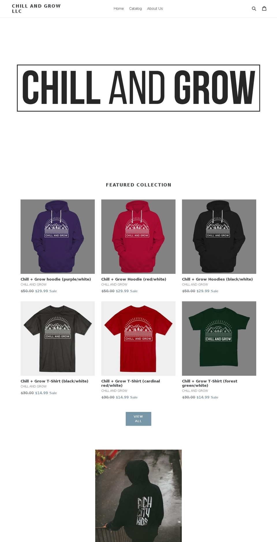 chillandgrow.com shopify website screenshot