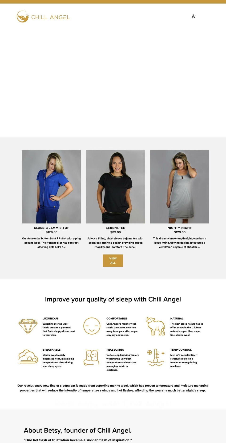 chillangel.com shopify website screenshot