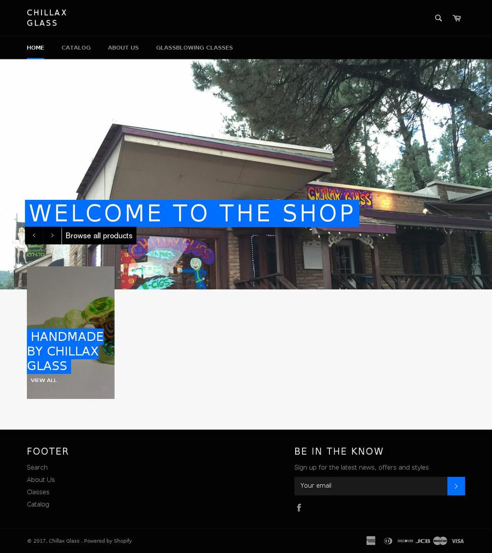 chillaxglass.com shopify website screenshot