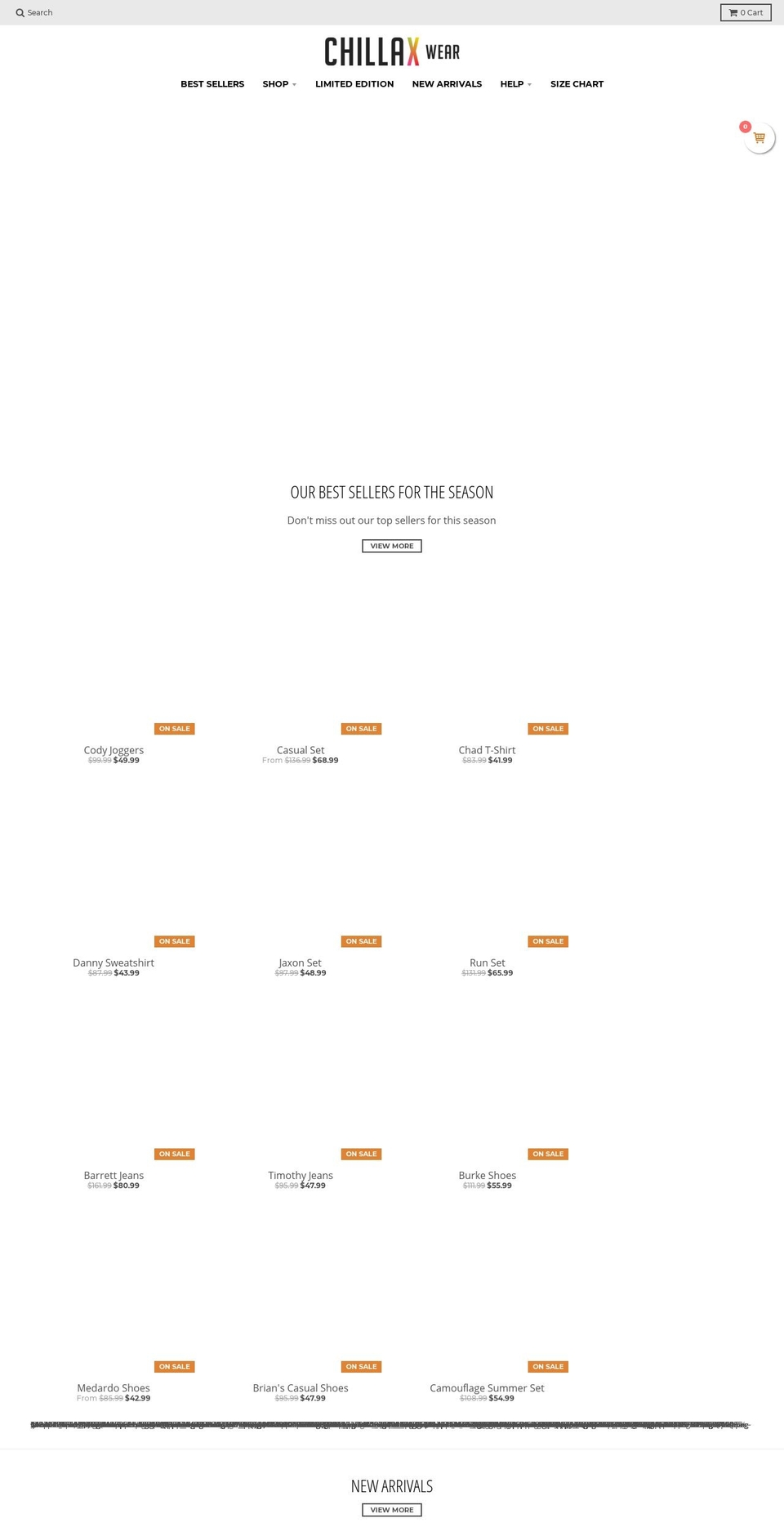 chillaxwear.com shopify website screenshot