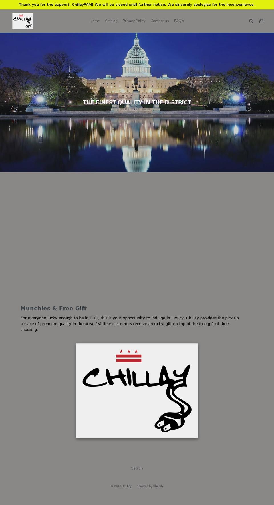 chillaydc.com — Shopify storefront screenshot