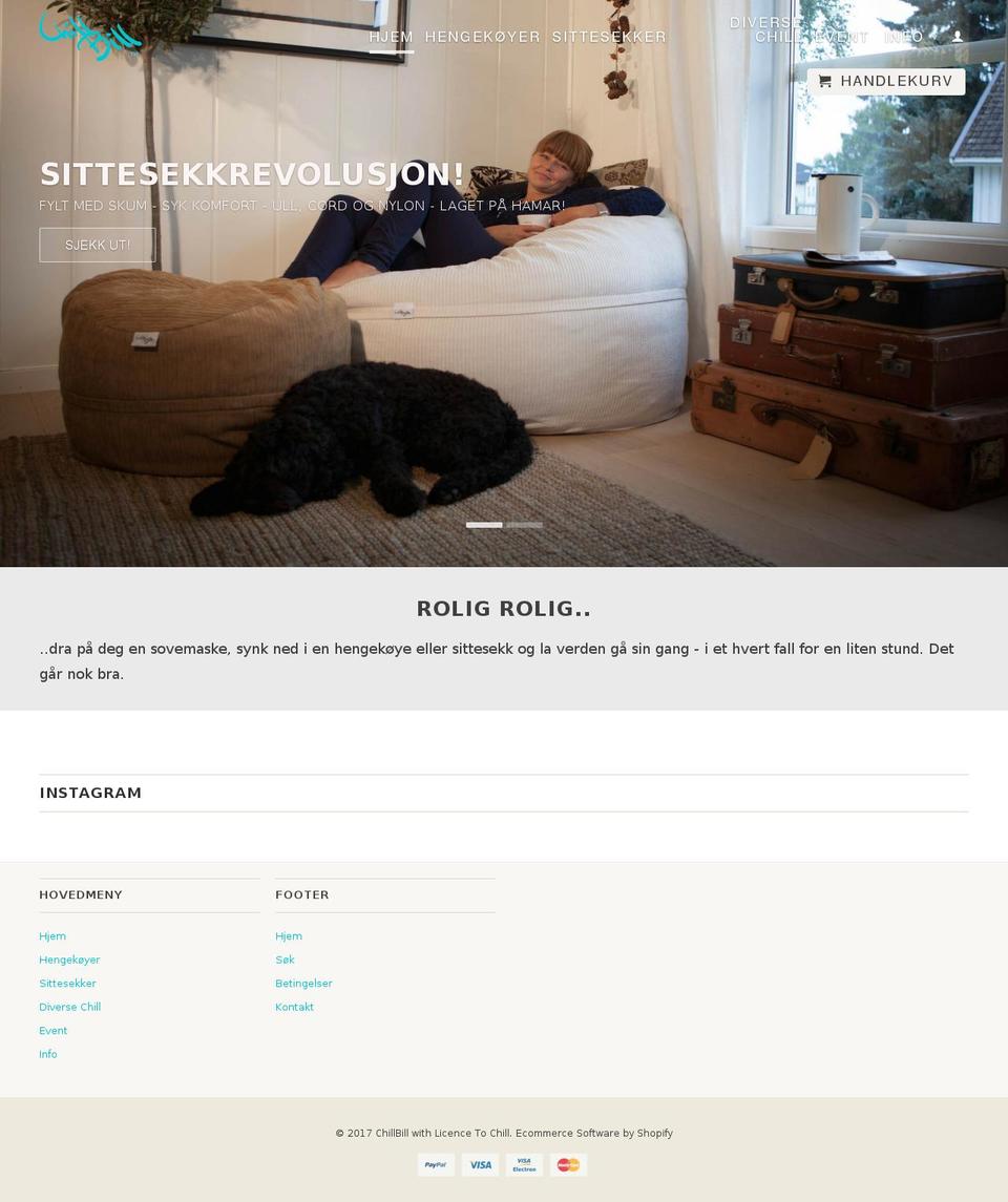 chillbill.dk shopify website screenshot