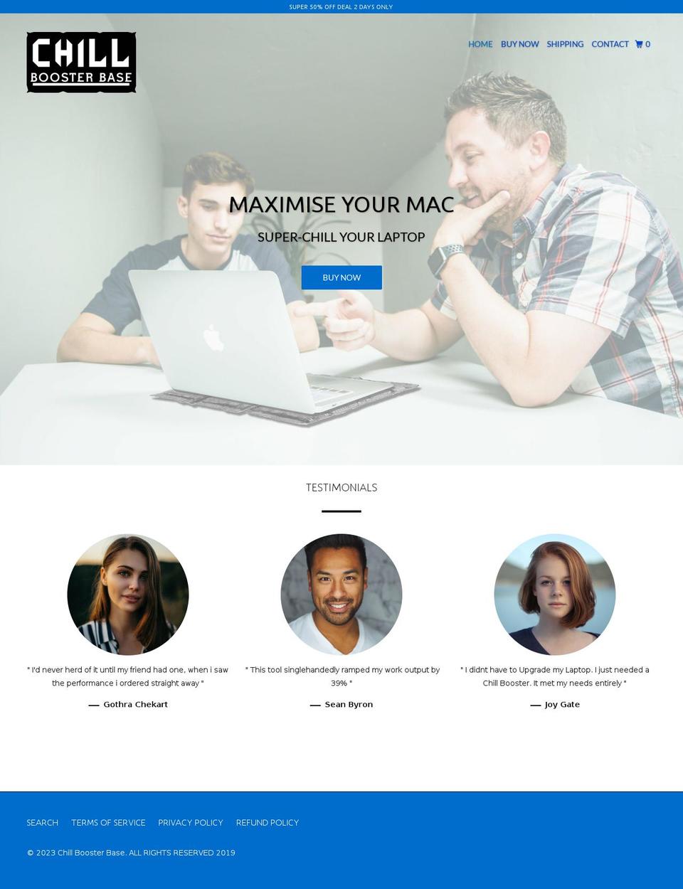 chillbooster.com shopify website screenshot