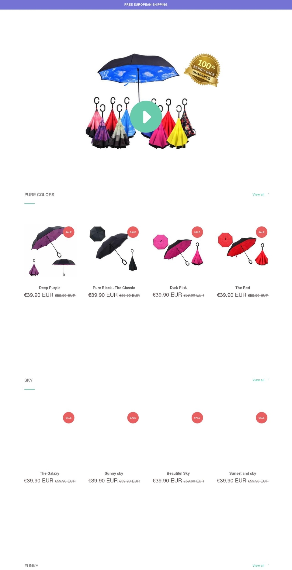 chillbrella.com shopify website screenshot