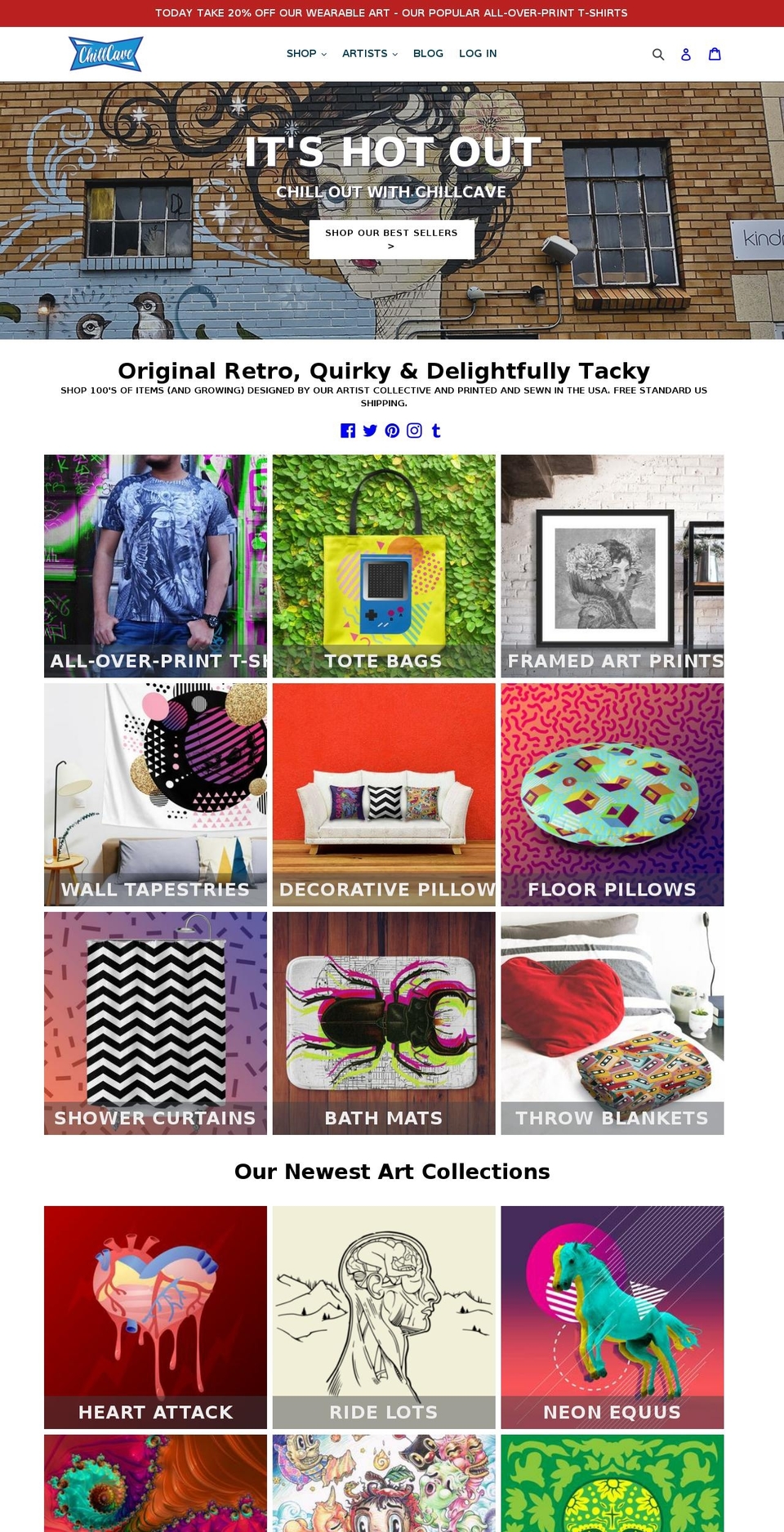 chillcave.com shopify website screenshot