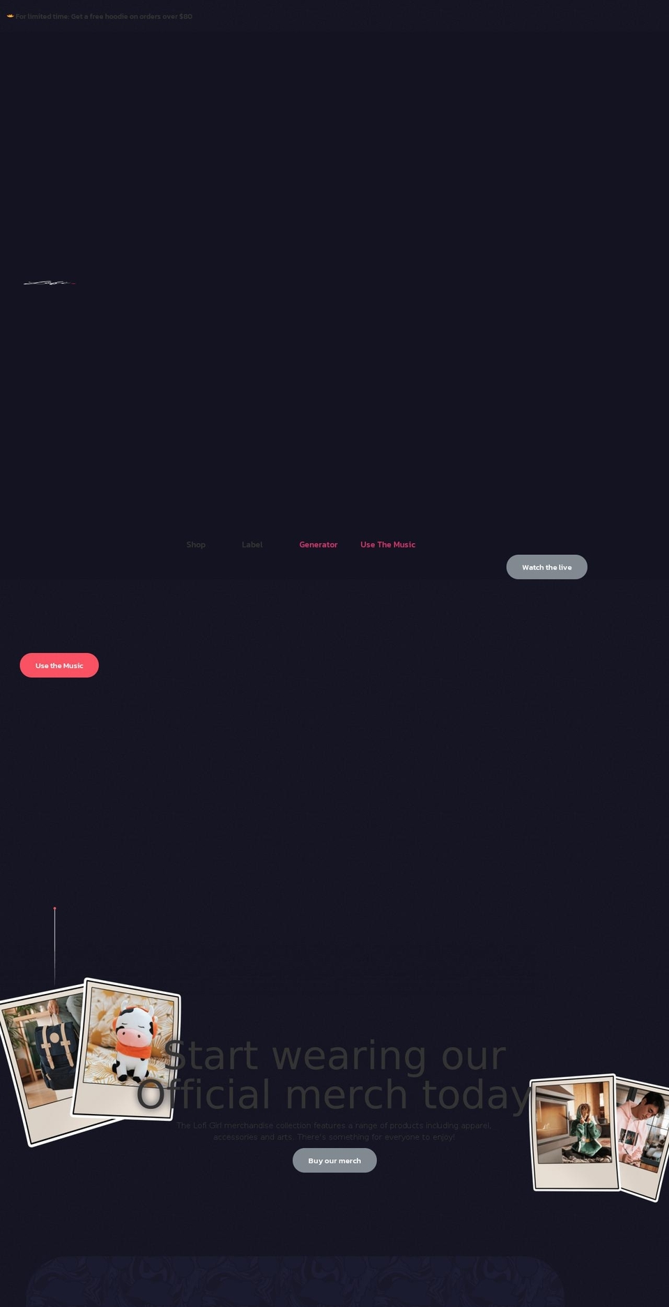 chilledcow-merch.com — Shopify storefront screenshot