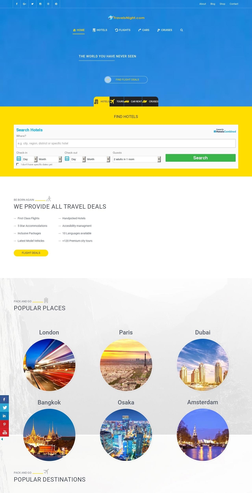 Fashe Shopify theme site example chillflights.com