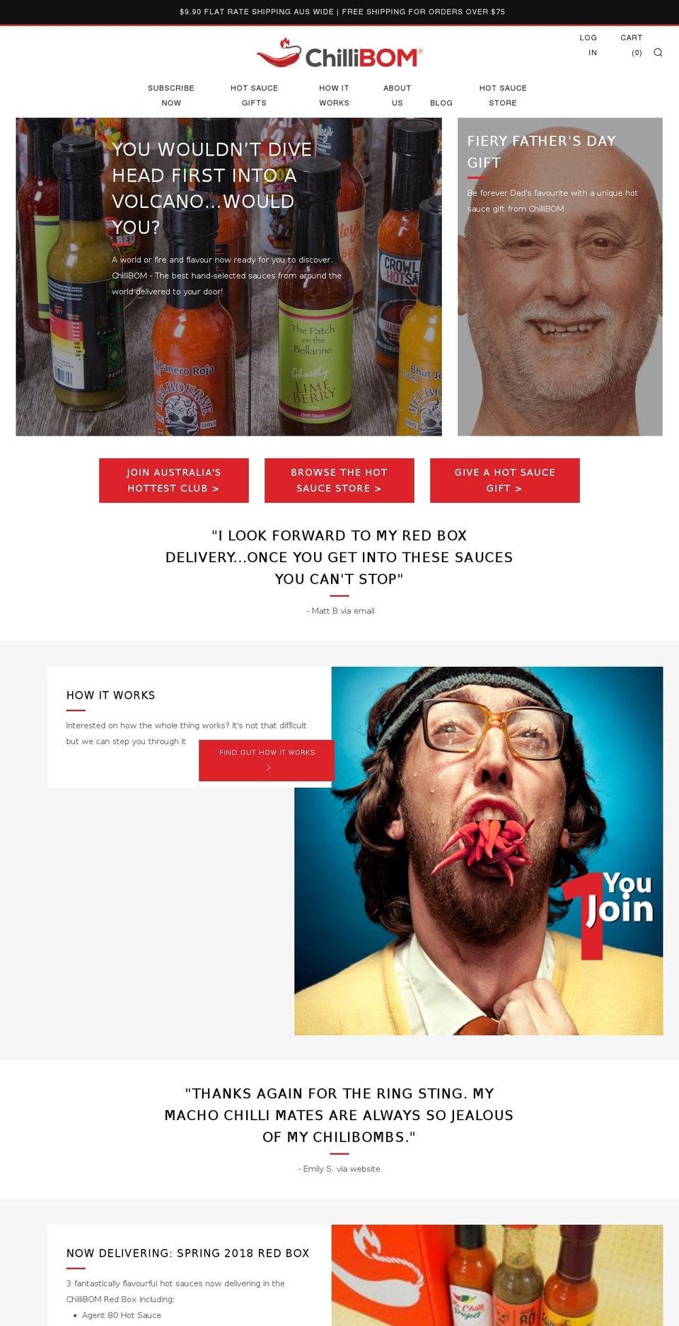 chillibom.com.au shopify website screenshot