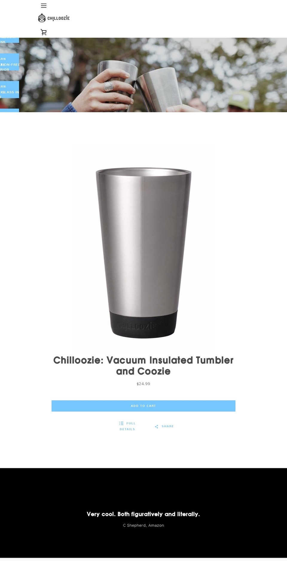 chilloozie.com shopify website screenshot