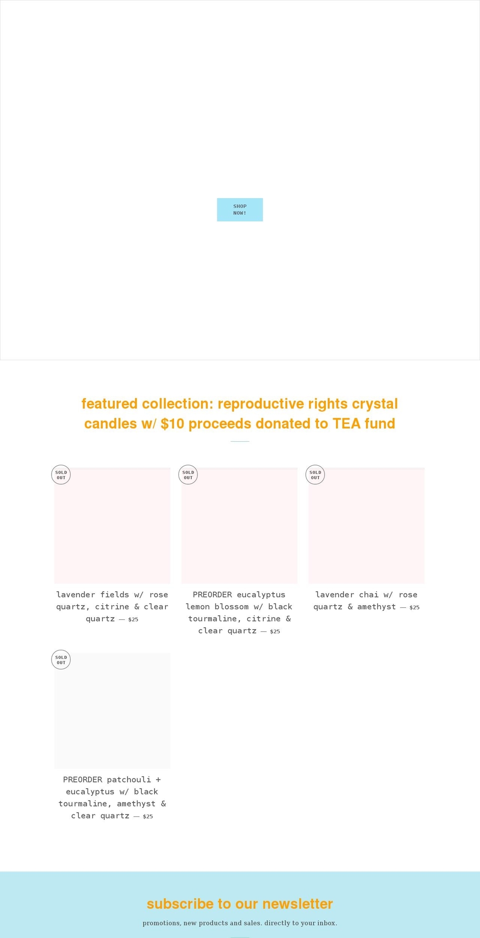 chilloutcandleco.com shopify website screenshot