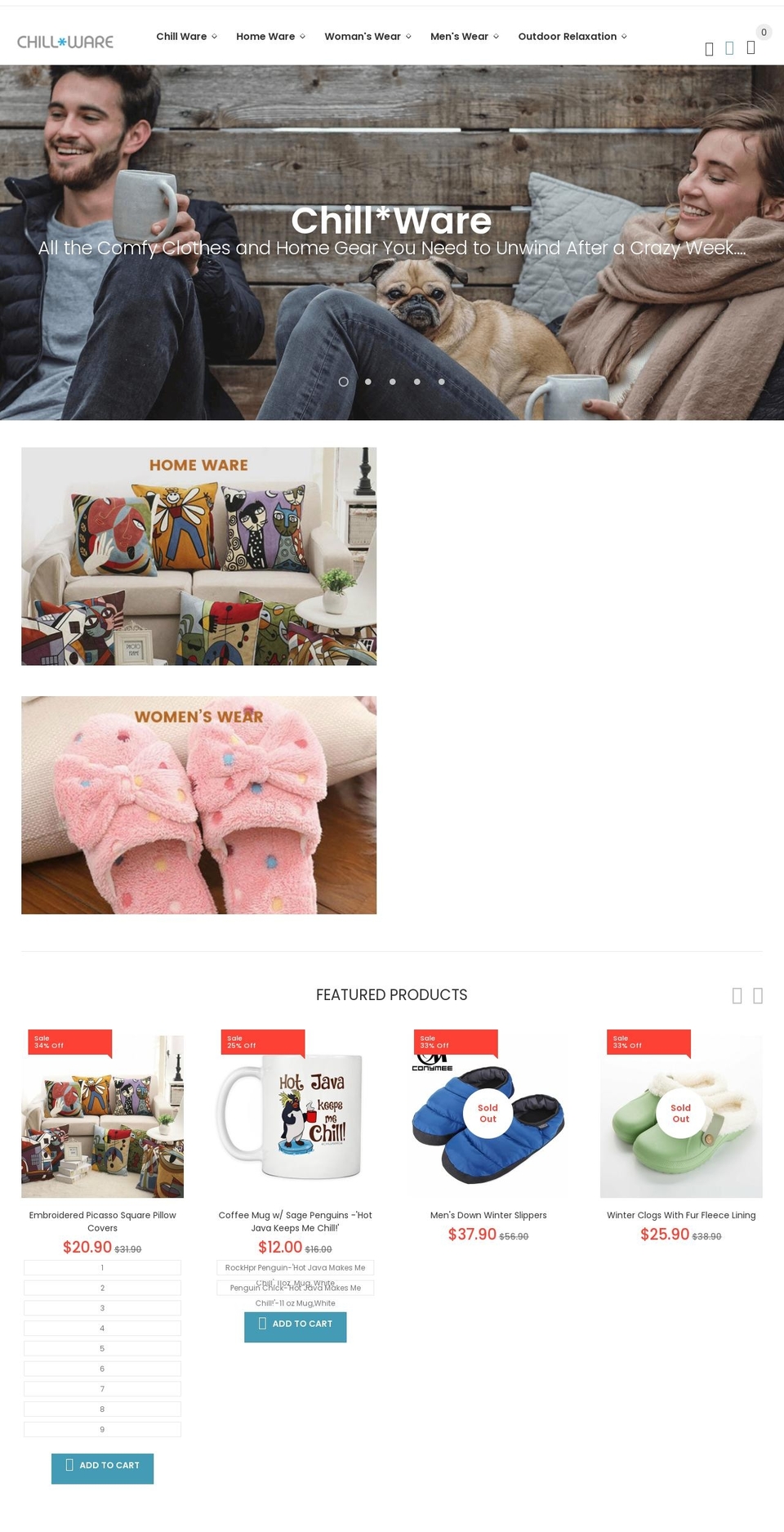 chillware.biz shopify website screenshot