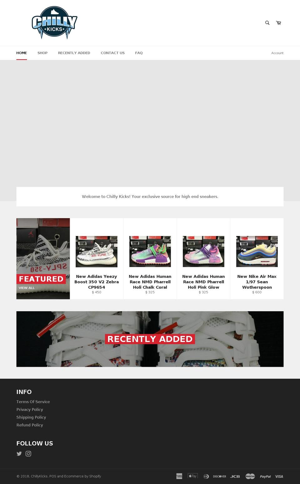 chillykick.com — Shopify storefront screenshot