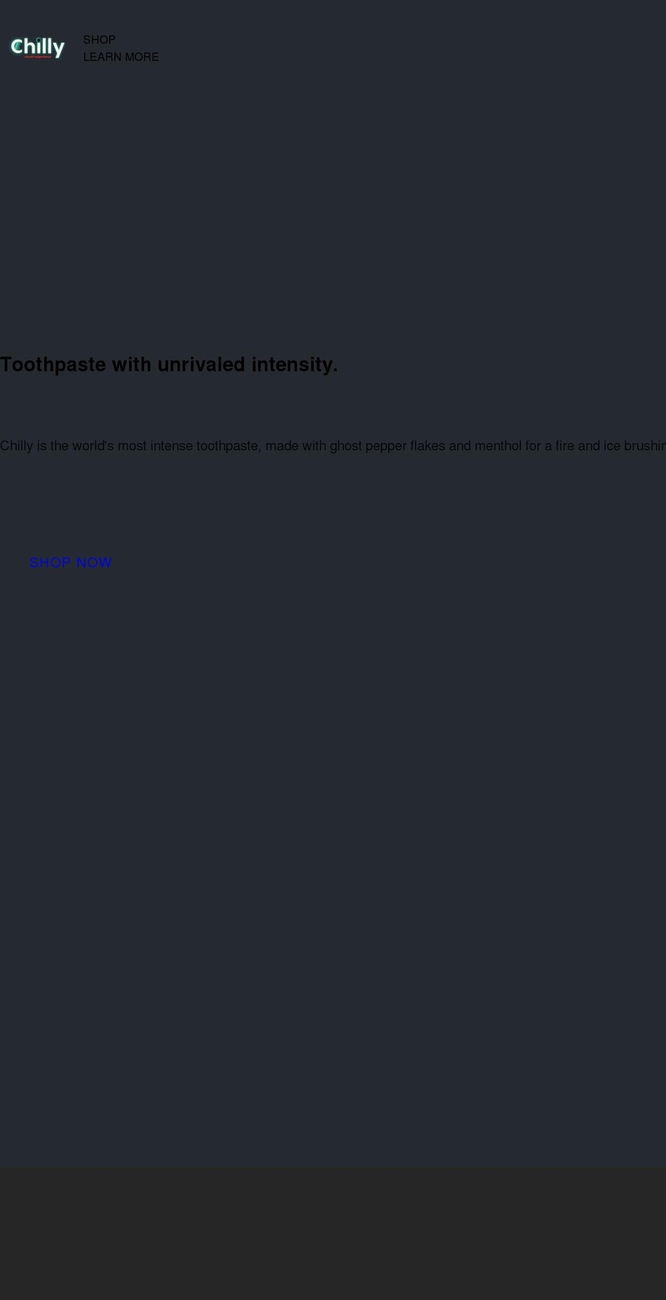 chillymouth.com shopify website screenshot