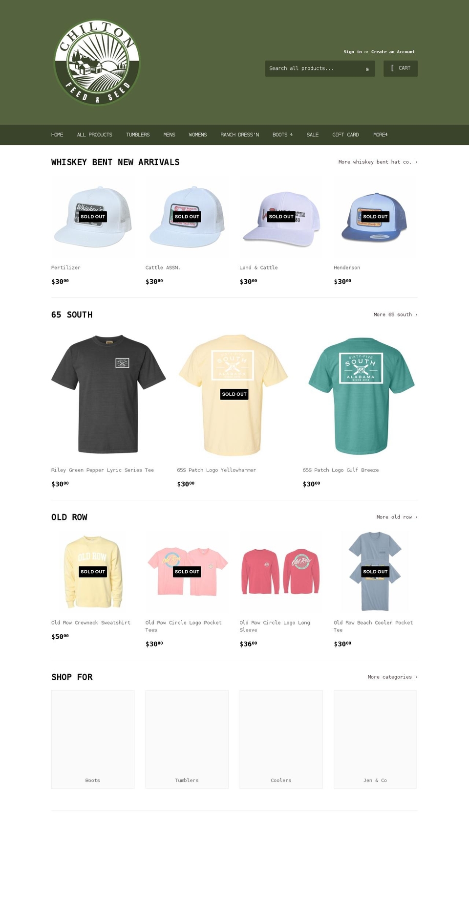 chiltonfeedandseed.com shopify website screenshot