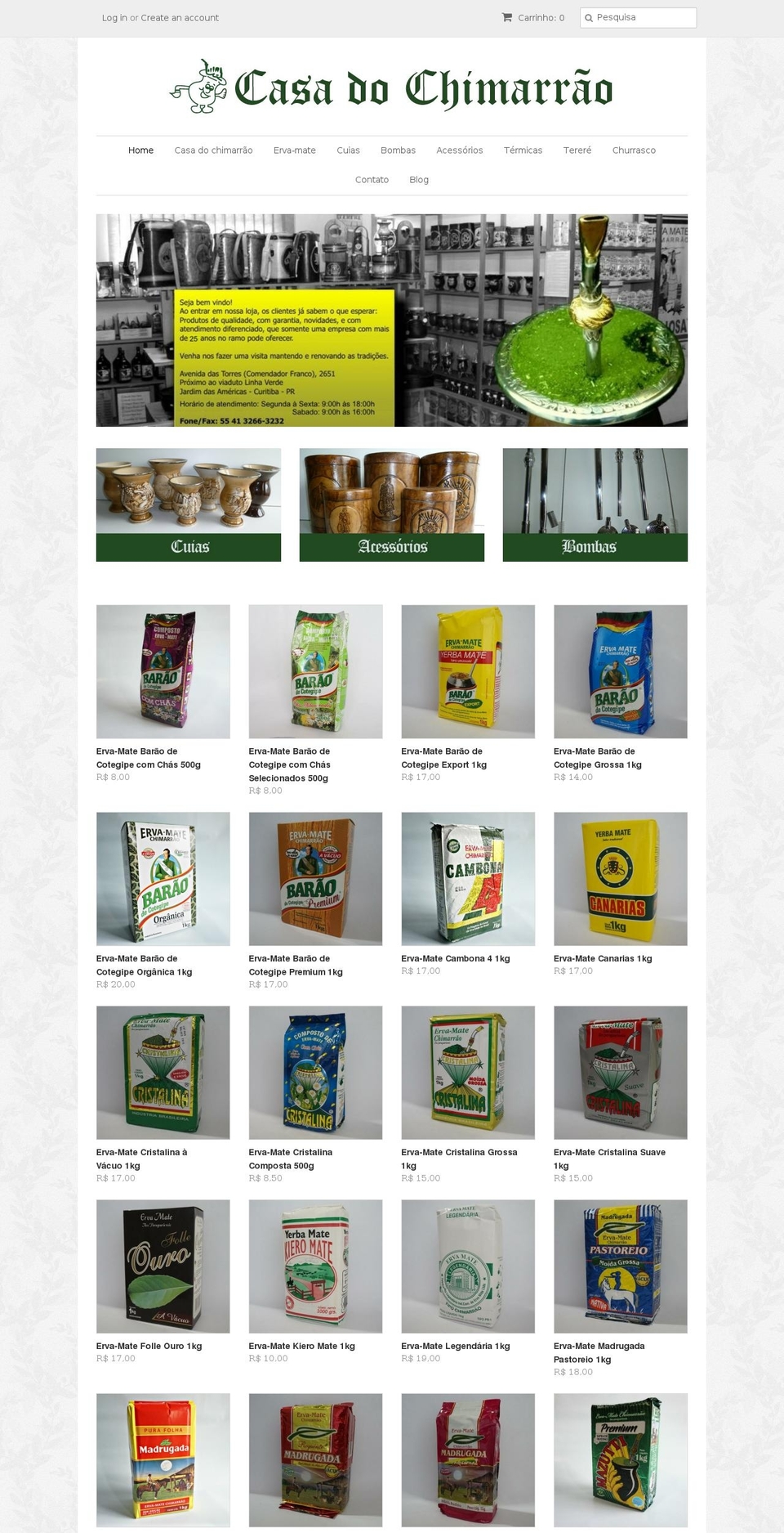 chimarrao.com.br shopify website screenshot