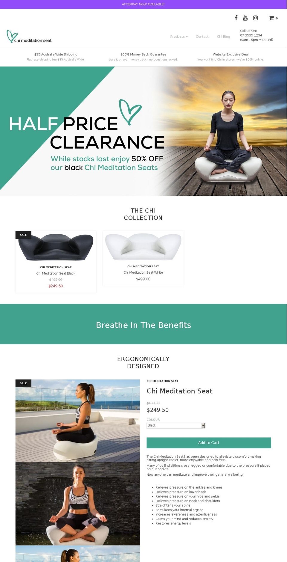 chimeditationseat.com.au shopify website screenshot