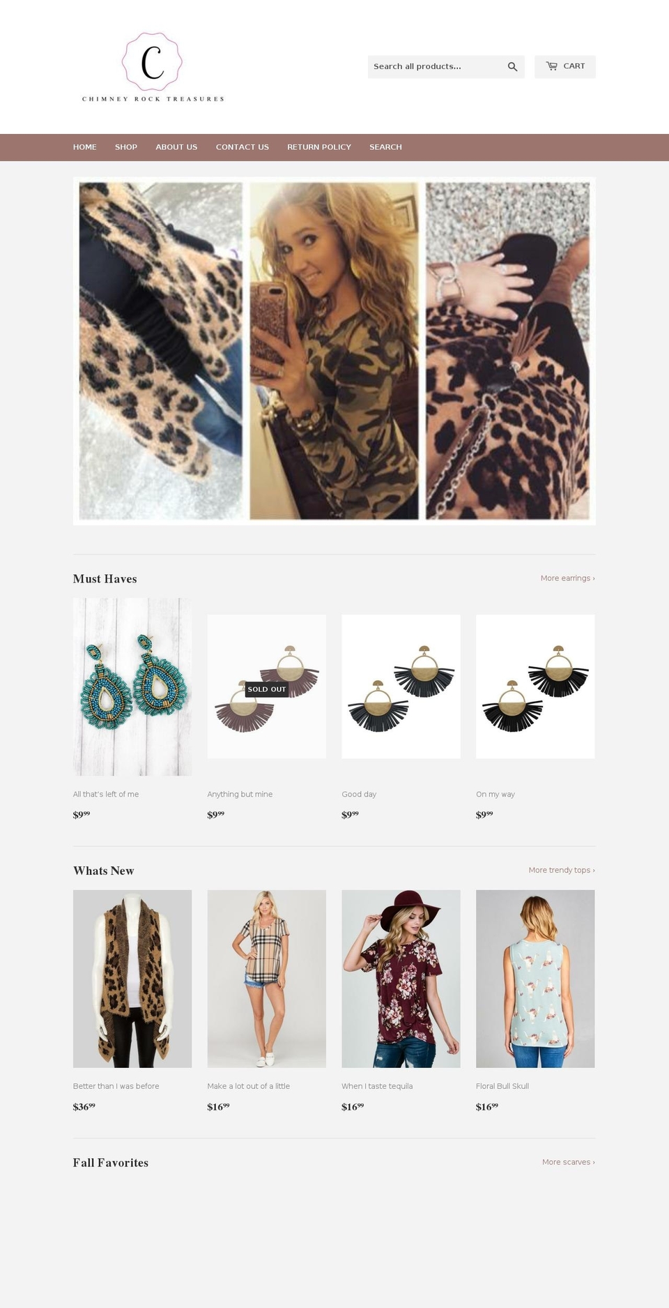 chimneyrocktreasures.com — Shopify storefront screenshot