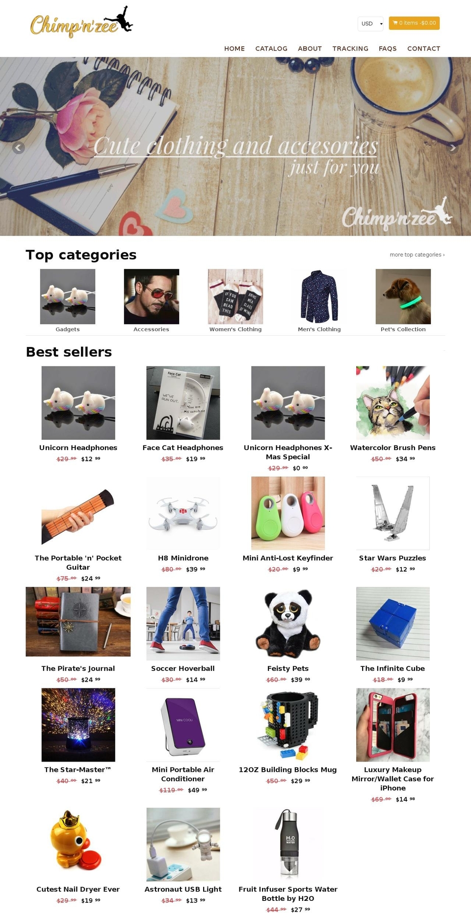 chimpnzee.com — Shopify storefront screenshot