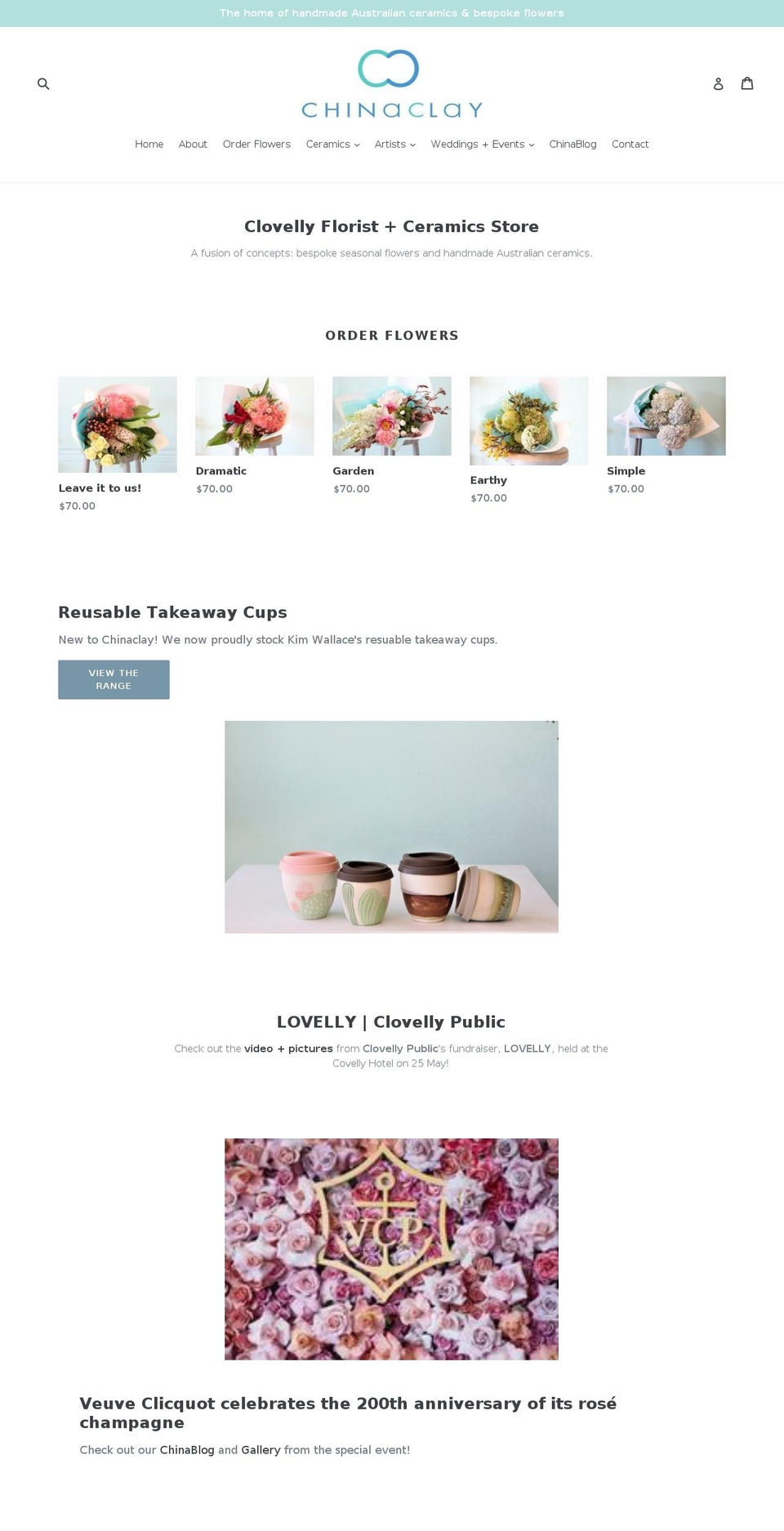 chinaclay.com.au shopify website screenshot